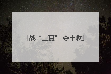 战“三夏” 夺丰收