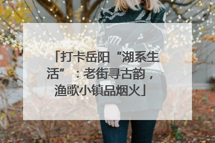 打卡岳阳“湖系生活”：老街寻古韵，渔歌小镇品烟火