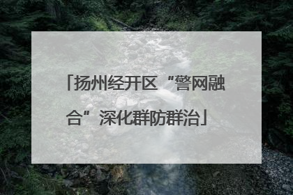 扬州经开区“警网融合”深化群防群治