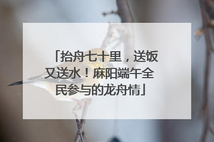 抬舟七十里，送饭又送水！麻阳端午全民参与的龙舟情