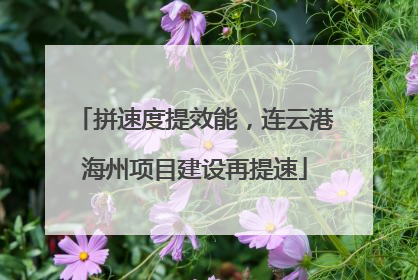 拼速度提效能，连云港海州项目建设再提速