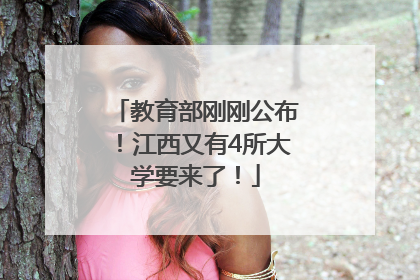 教育部刚刚公布！江西又有4所大学要来了！