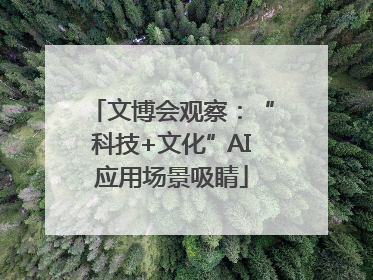 文博会观察：“科技+文化”AI应用场景吸睛