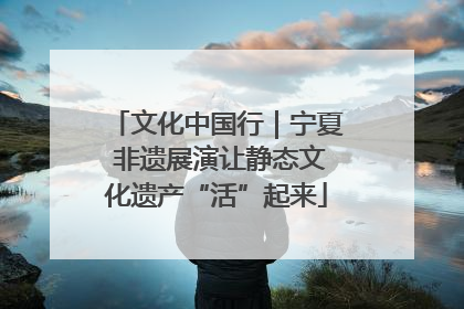 文化中国行｜宁夏 非遗展演让静态文化遗产“活”起来