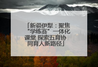 新疆伊犁：聚焦“学练赛”一体化课堂 探索五育协同育人新路径