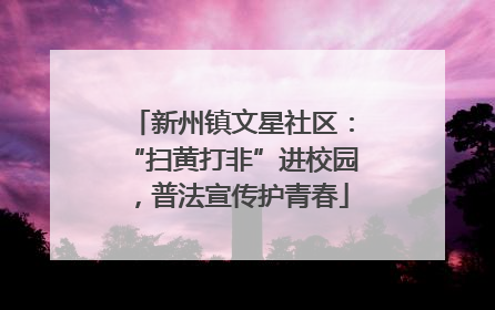 新州镇文星社区：“扫黄打非”进校园，普法宣传护青春