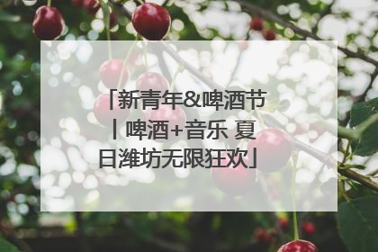 新青年&啤酒节丨啤酒+音乐 夏日潍坊无限狂欢