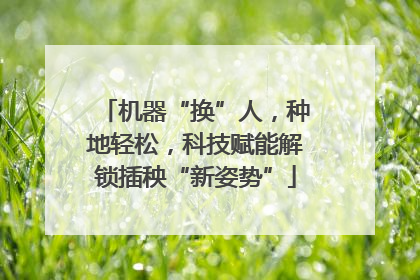 机器“换”人，种地轻松，科技赋能解锁插秧“新姿势”