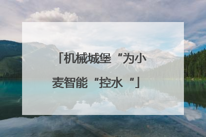 机械城堡“为小麦智能“控水“