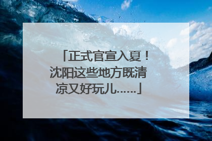 正式官宣入夏！沈阳这些地方既清凉又好玩儿……