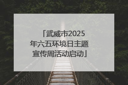 武威市2025年六五环境日主题宣传周活动启动