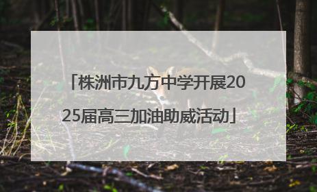 株洲市九方中学开展2025届高三加油助威活动
