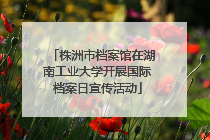 株洲市档案馆在湖南工业大学开展国际档案日宣传活动