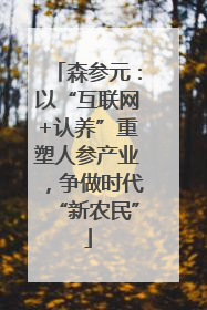 森参元：以“互联网+认养”重塑人参产业，争做时代“新农民”