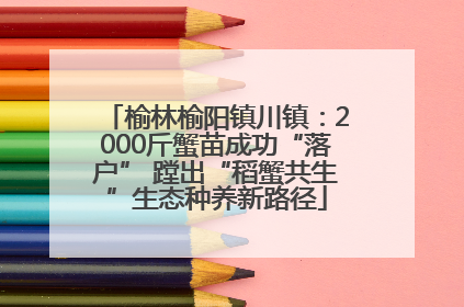 榆林榆阳镇川镇：2000斤蟹苗成功“落户” 蹚出“稻蟹共生”生态种养新路径