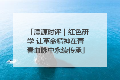 澧源时评｜红色研学 让革命精神在青春血脉中永续传承