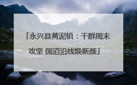 永兴县黄泥镇：干群周末攻坚 国道沿线焕新颜