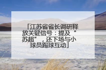 江苏省省长调研释放关键信号：提及“苏超”，还下场与小球员踢球互动