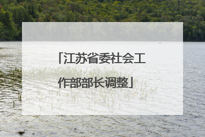 江苏省委社会工作部部长调整