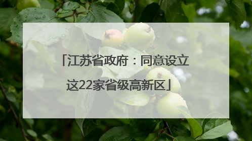 江苏省政府：同意设立这22家省级高新区
