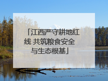 江西严守耕地红线 共筑粮食安全与生态根基