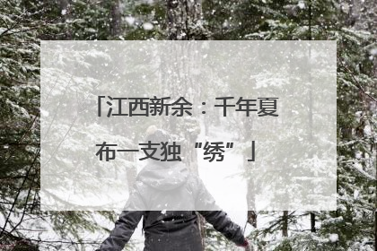 江西新余：千年夏布一支独“绣”
