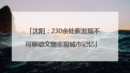 沈阳：230余处新发现不可移动文物重现城市记忆
