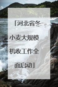 河北省冬小麦大规模机收工作全面启动