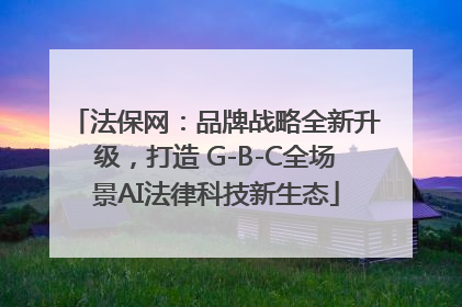 法保网：品牌战略全新升级，打造 G-B-C全场景AI法律科技新生态