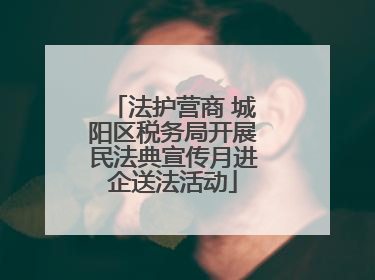 法护营商 城阳区税务局开展民法典宣传月进企送法活动