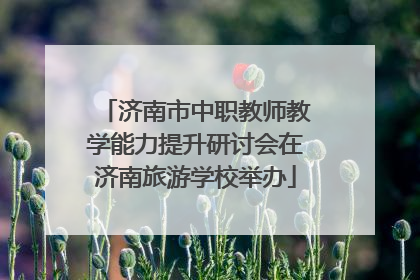 济南市中职教师教学能力提升研讨会在济南旅游学校举办