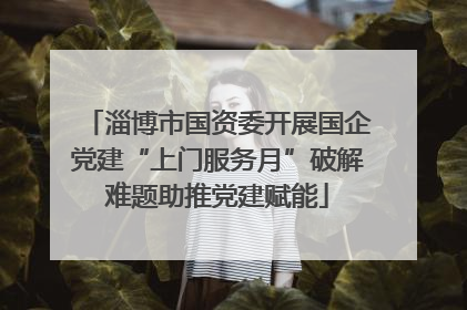 淄博市国资委开展国企党建“上门服务月”破解难题助推党建赋能