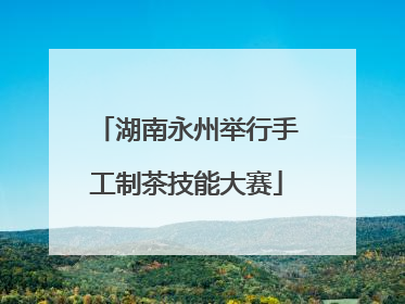 湖南永州举行手工制茶技能大赛