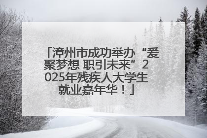 漳州市成功举办“爱聚梦想 职引未来”2025年残疾人大学生就业嘉年华！