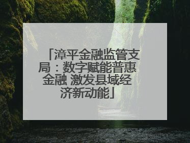 漳平金融监管支局：数字赋能普惠金融 激发县域经济新动能