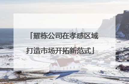 耀栋公司在孝感区域打造市场开拓新范式