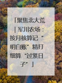 聚焦北大荒｜军川农场：按月核算记“明白账”精打细算“过紧日子”