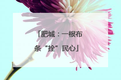 肥城：一根布条“拴”民心