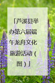 芦溪县举办第六届端午龙舟文化旅游活动（图）