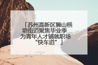 苏州高新区狮山横塘街道聚焦毕业季 为青年人才铺就职场“快车道”