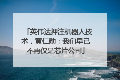 英伟达押注机器人技术，黄仁勋：我们早已不再仅是芯片公司