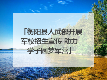 衡阳县人武部开展军校招生宣传 助力学子圆梦军营