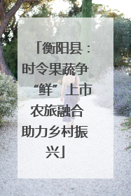 衡阳县：时令果蔬争“鲜”上市 农旅融合助力乡村振兴