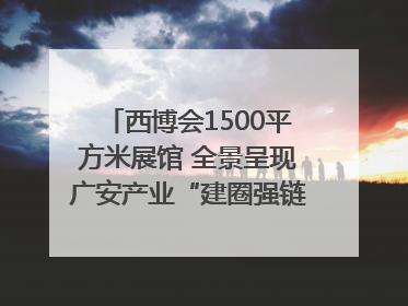 西博会1500平方米展馆 全景呈现广安产业“建圈强链”｜西博视界