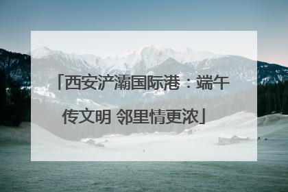 西安浐灞国际港：端午传文明 邻里情更浓