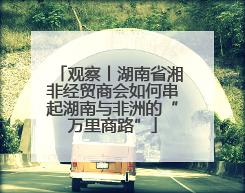 观察丨湖南省湘非经贸商会如何串起湖南与非洲的“万里商路”