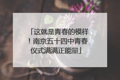这就是青春的模样！南京五十四中青春仪式满满正能量