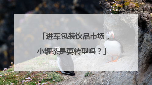 进军包装饮品市场，小罐茶是要转型吗？