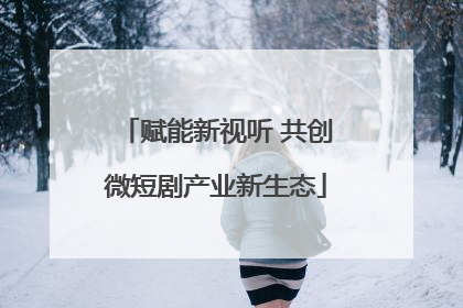 赋能新视听 共创微短剧产业新生态