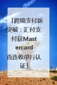 跨境支付新突破：汇付支付获Mastercard直连收单行认证